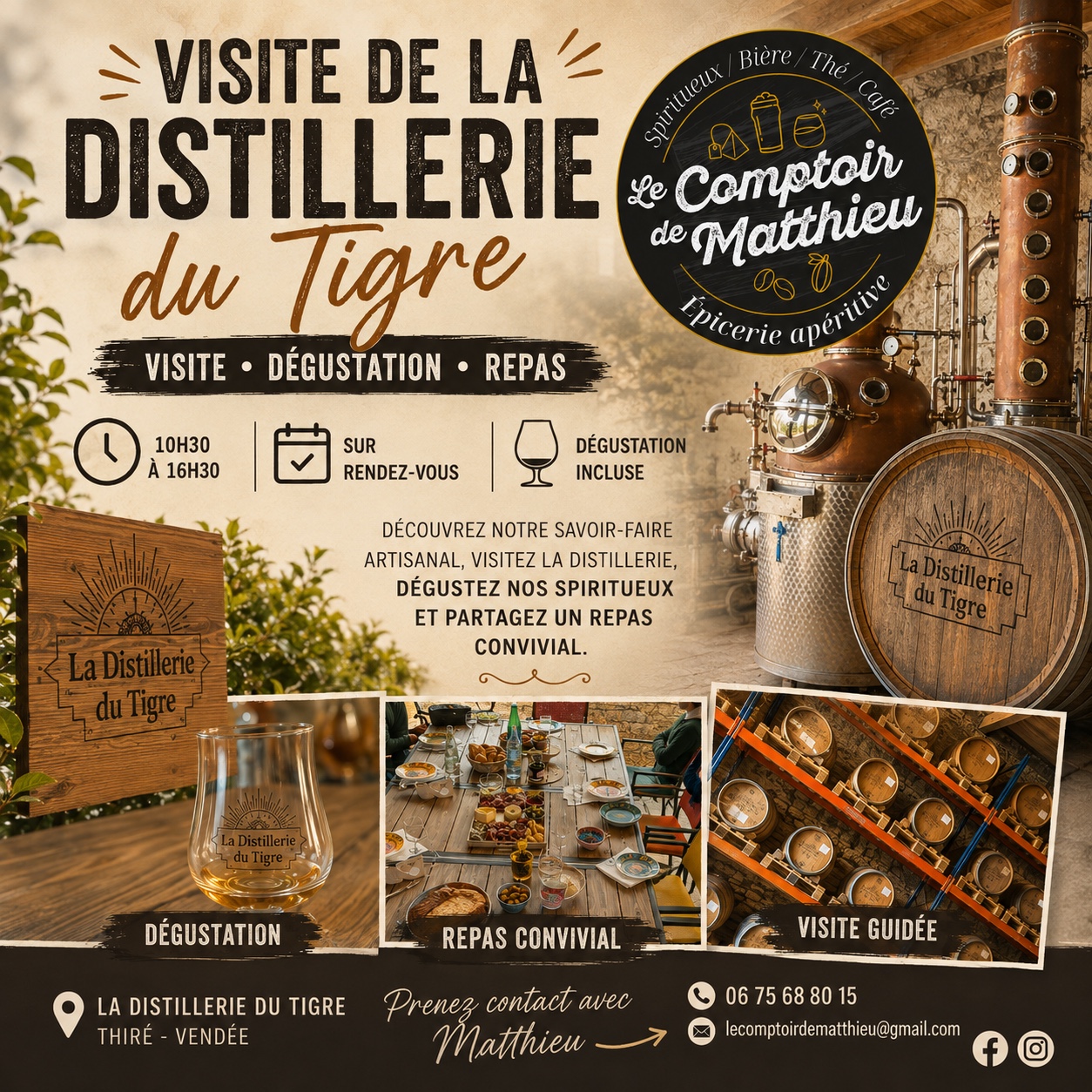 Affiche visite Distillerie du Tigre